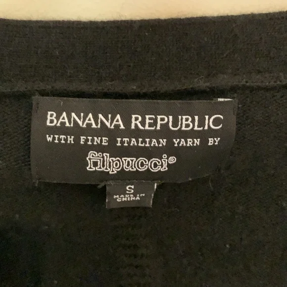 Banana republic black cardigan size s with fine Italian yarn by filpucci - Picture 2 of 7